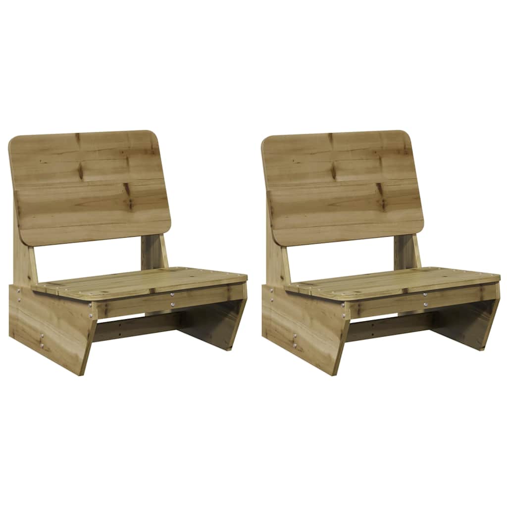 vidaXL Krzesła ogrodowe 2 szt. 60x64x70,5 cm Drewno impregnowane Sosna