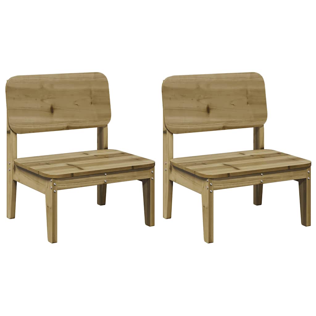 vidaXL Krzesła ogrodowe 2 szt. 60x52,5x72 cm Drewno impregnowane Sosna