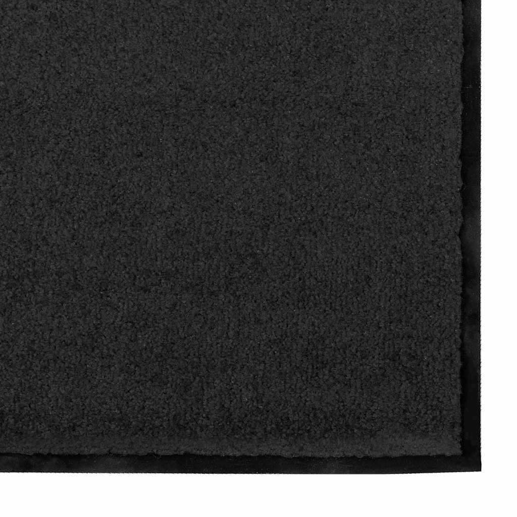 vidaXL Dywanik wejściowy Czarny 120 x 250 cm 100% poliamid