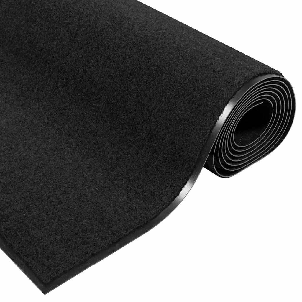 vidaXL Dywanik wejściowy Czarny 120 x 250 cm 100% poliamid