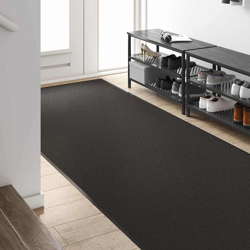 vidaXL Dywanik wejściowy Czarny 120 x 250 cm 100% poliamid