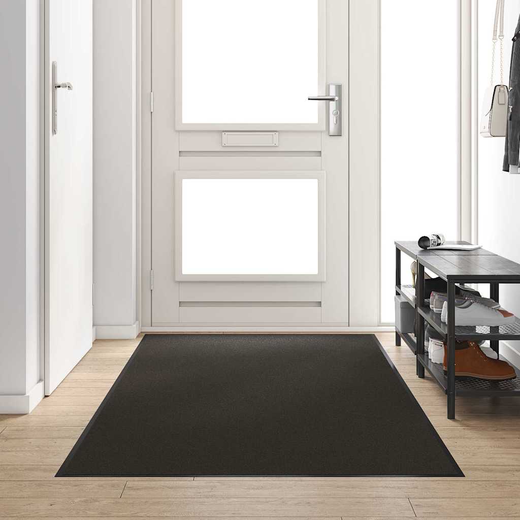 vidaXL Dywanik wejściowy Czarny 120 x 250 cm 100% poliamid