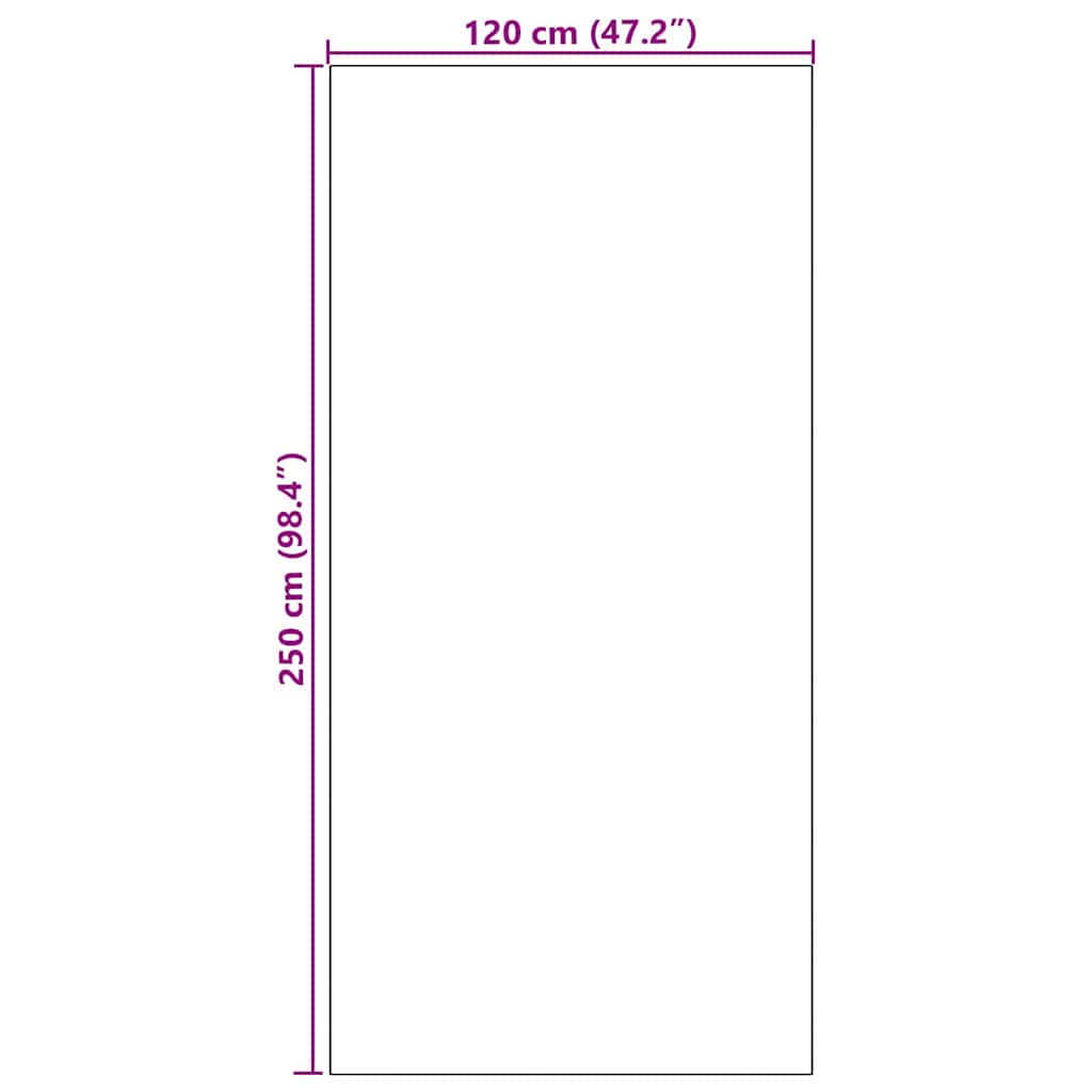 vidaXL Dywanik wejściowy Czarny 120 x 250 cm 100% poliamid