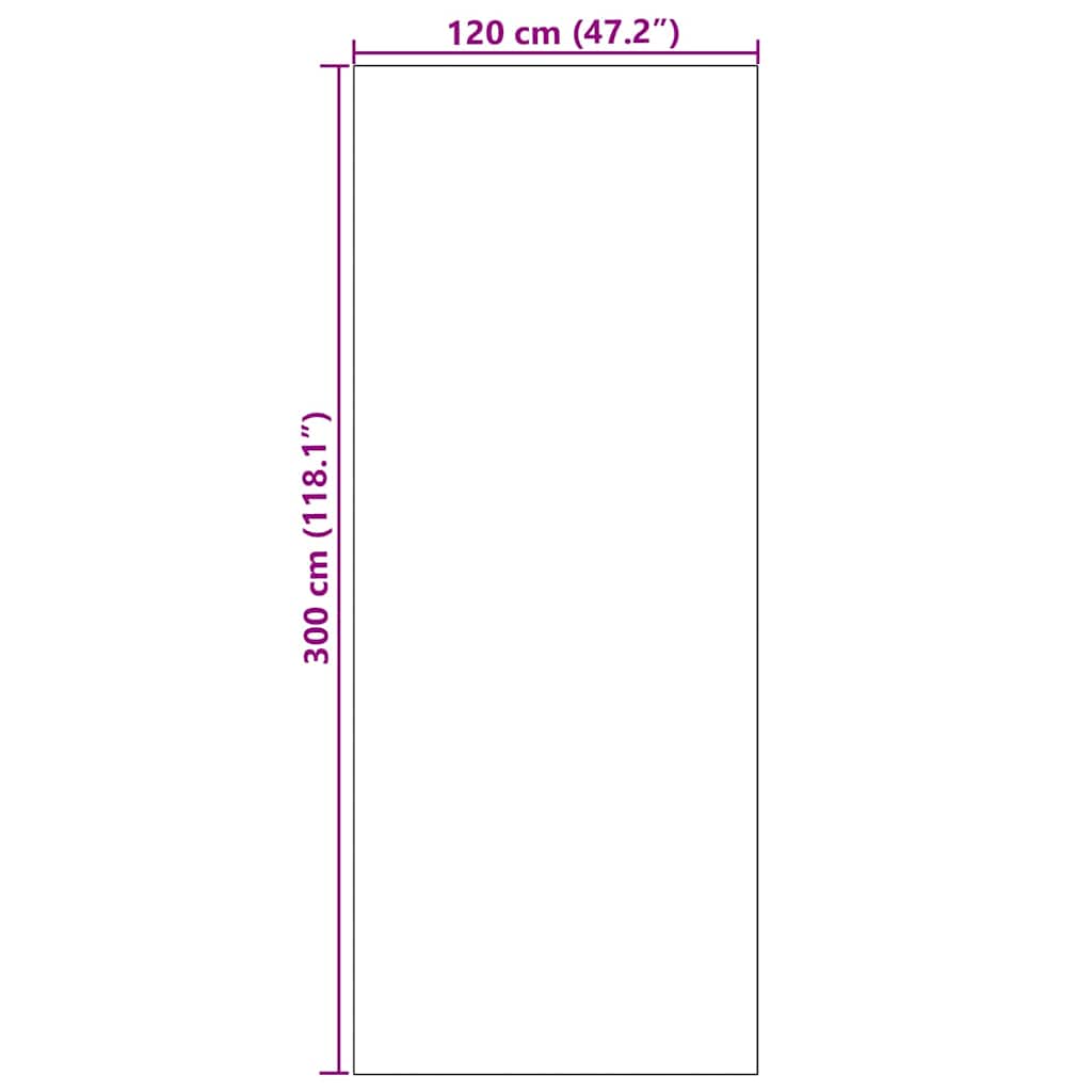 vidaXL Dywanik wejściowy Inny Czarny 120 x 300 cm Poliamid i PVC
