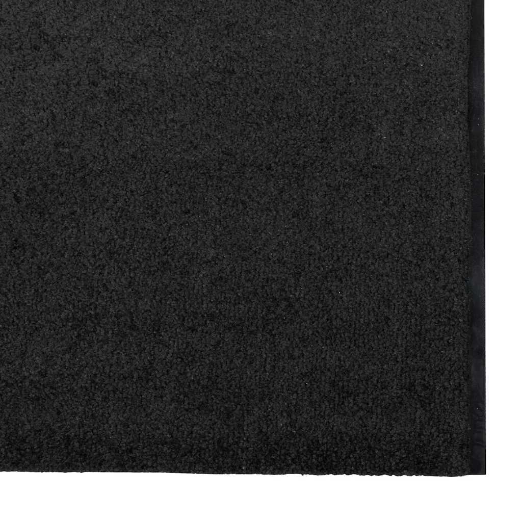 vidaXL Dywanik wejściowy Czarny 120 x 350 cm 100% poliamid