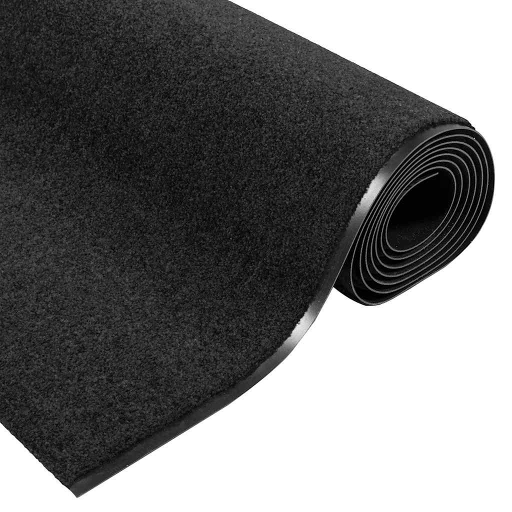 vidaXL Dywanik wejściowy Czarny 120 x 350 cm 100% poliamid