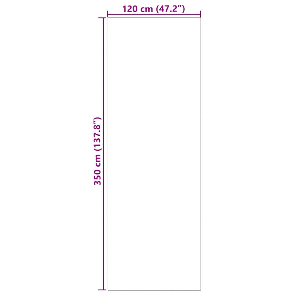 vidaXL Dywanik wejściowy Czarny 120 x 350 cm 100% poliamid