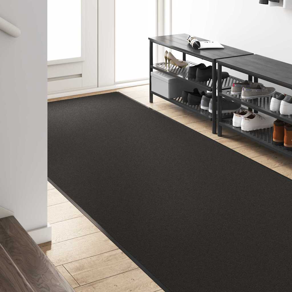 vidaXL Dywanik wejściowy Inny Czarny 120 x 400 cm Poliamid i PVC