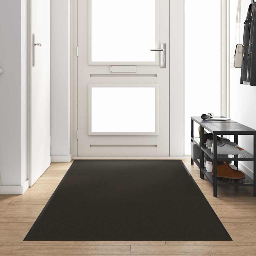 vidaXL Dywanik wejściowy Inny Czarny 120 x 400 cm Poliamid i PVC