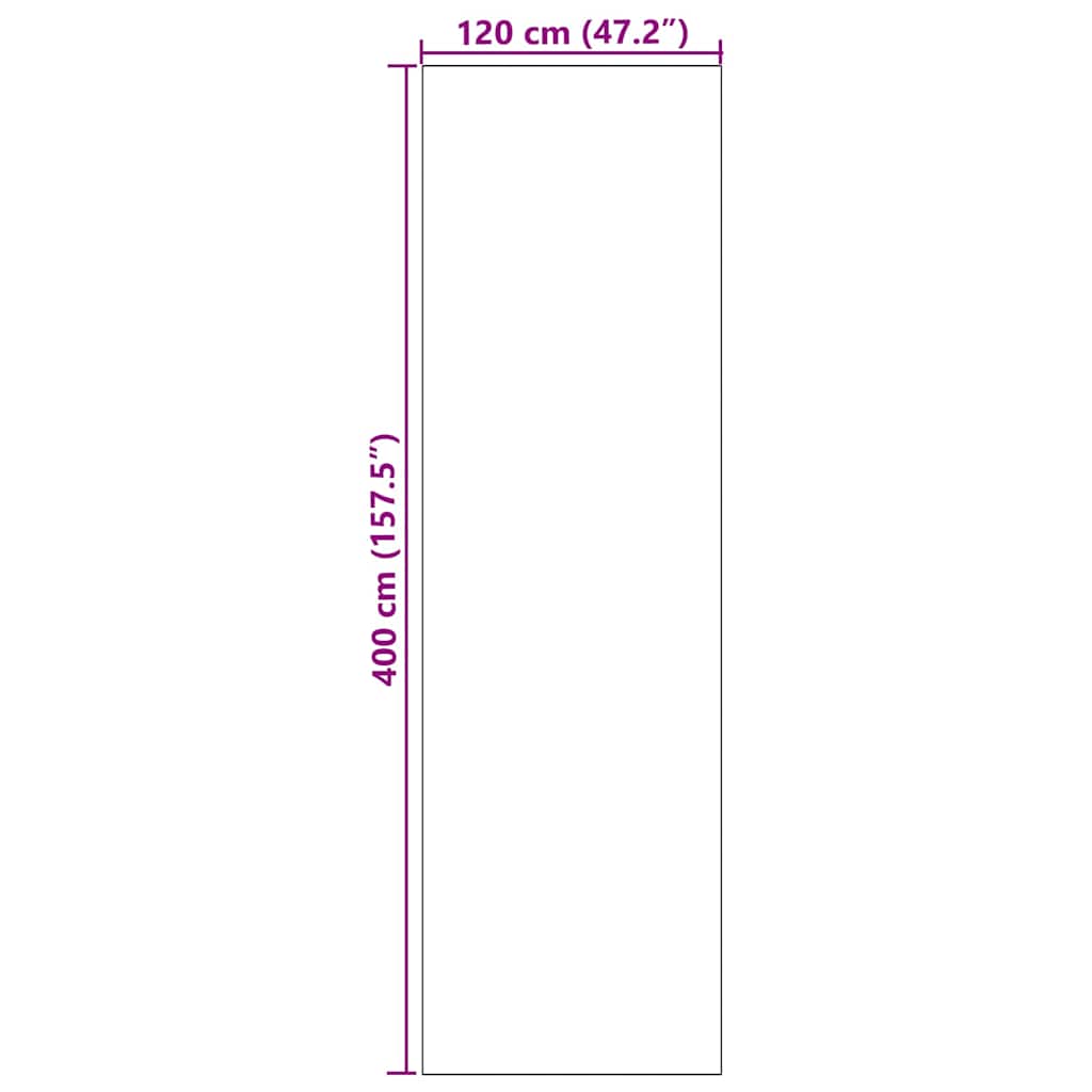vidaXL Dywanik wejściowy Inny Czarny 120 x 400 cm Poliamid i PVC