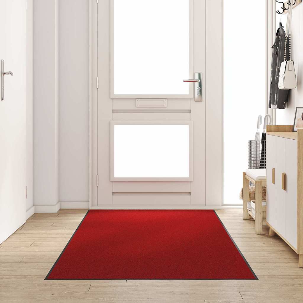 vidaXL Dywanik wejściowy Czerwony i Czarny 120 x 250 cm 100% poliamid