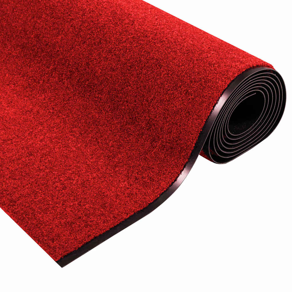 vidaXL Dywanik wejściowy Czerwony i Czarny 120 x 400 cm Poliamid i PVC
