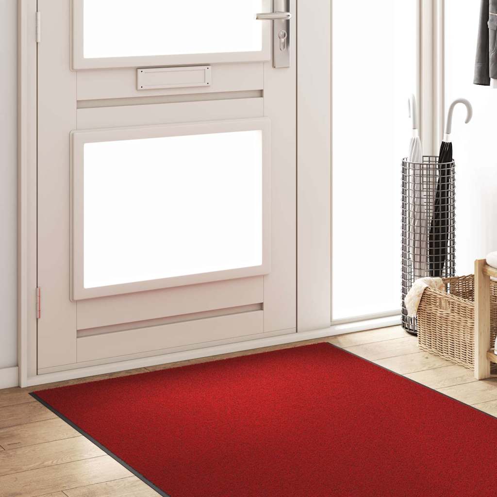vidaXL Dywanik wejściowy Czerwony i Czarny 120 x 400 cm Poliamid i PVC