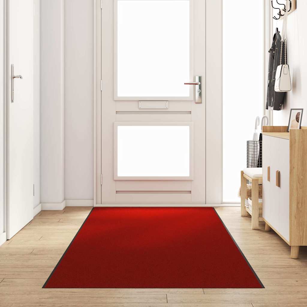 vidaXL Dywanik wejściowy Czerwony i Czarny 120 x 400 cm Poliamid i PVC