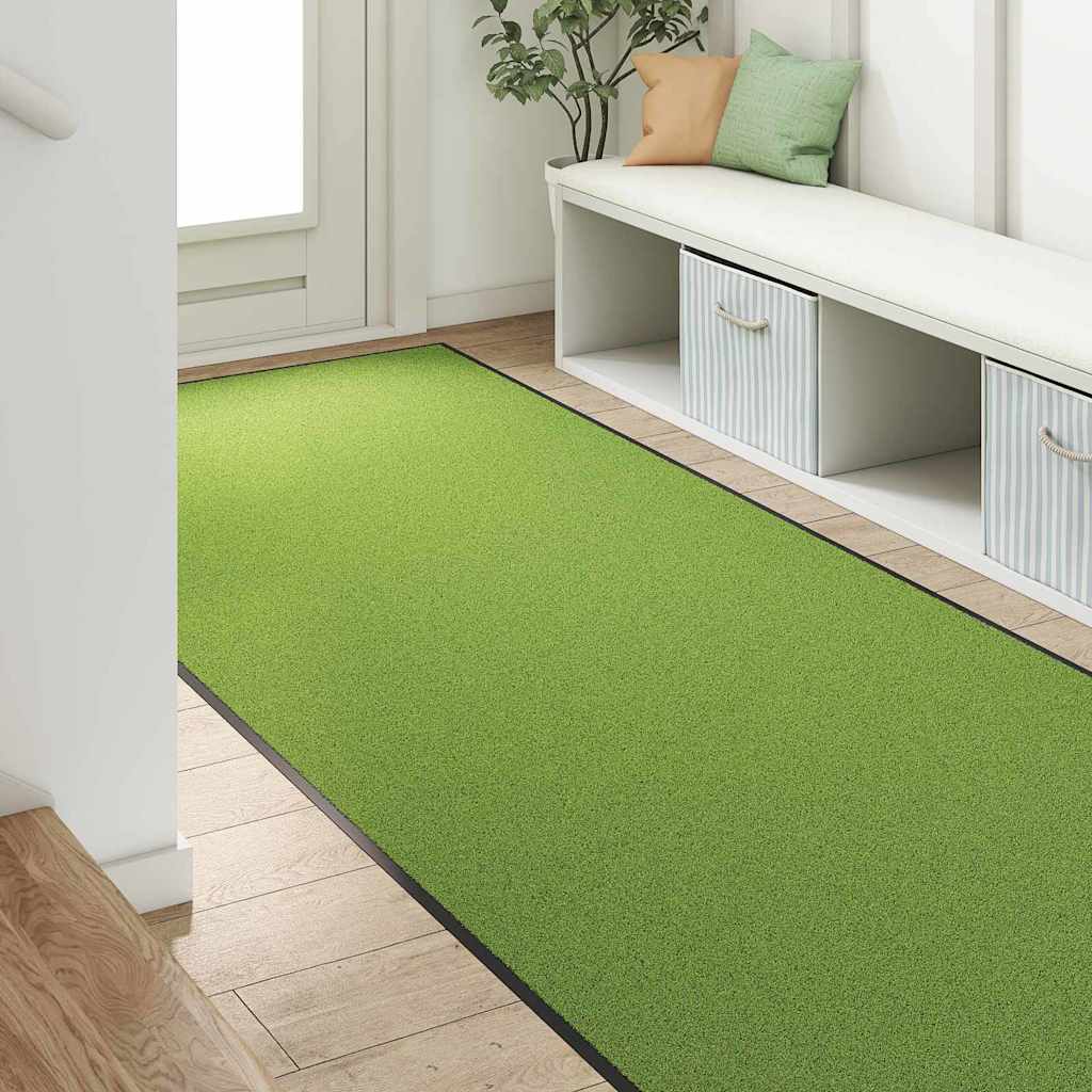 vidaXL Dywanik wejściowy Zielony i Czarny 120 x 250 cm Poliamid i PVC