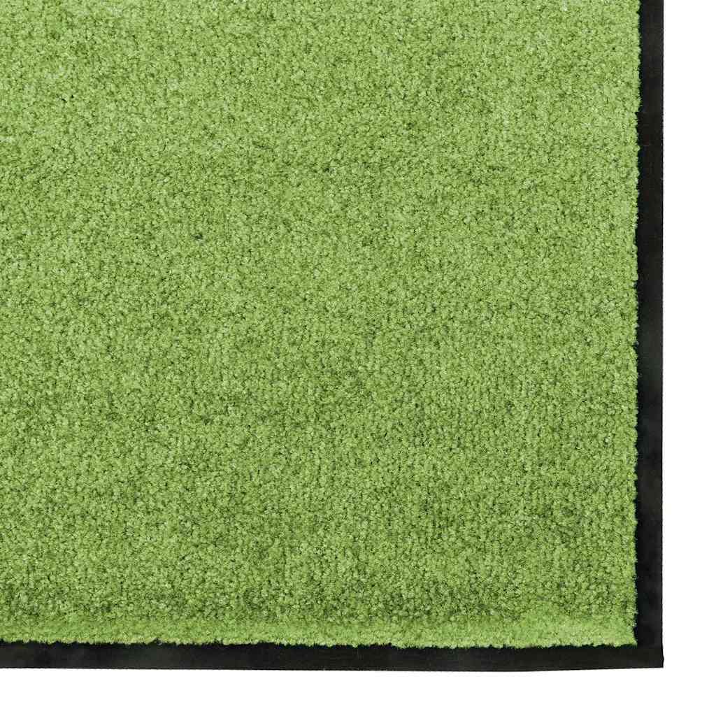 vidaXL Dywanik wejściowy Zielony i Czarny 120 x 300 cm Poliamid i PVC