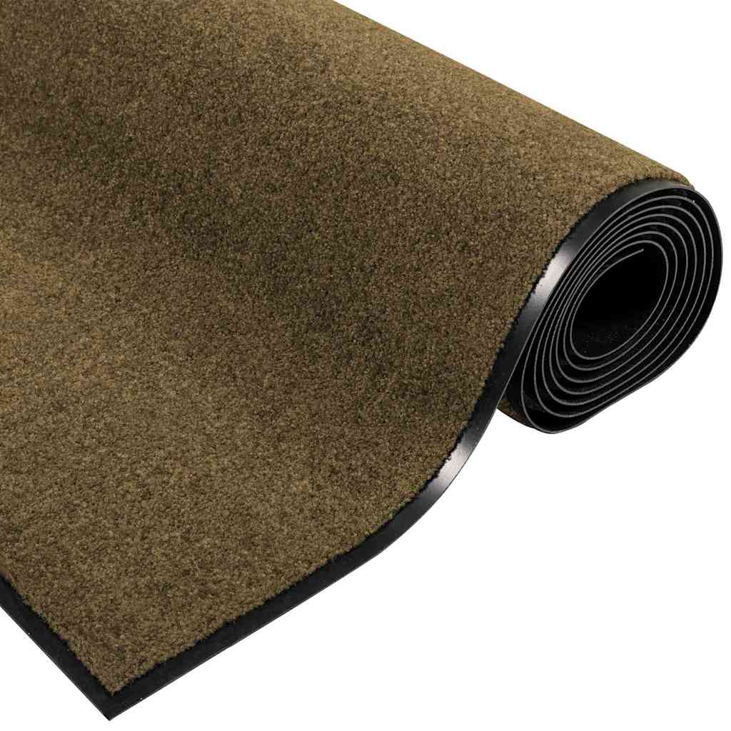 vidaXL Dywanik wejściowy Brązowy i czarny 120 x 300 cm Poliamid i PVC