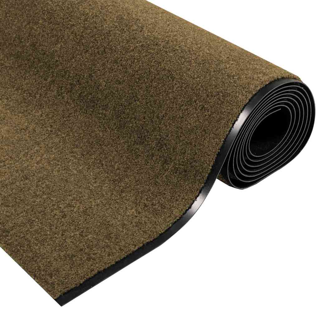vidaXL Dywanik wejściowy Brązowy i czarny 120 x 400 cm 100% poliamid