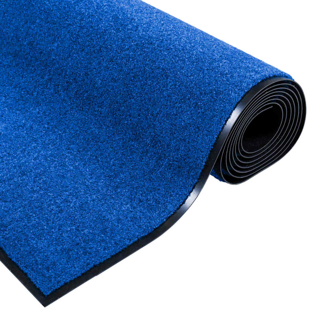 vidaXL Dywanik wejściowy Niebieski i Czarny 120 x 250 cm 100% poliamid