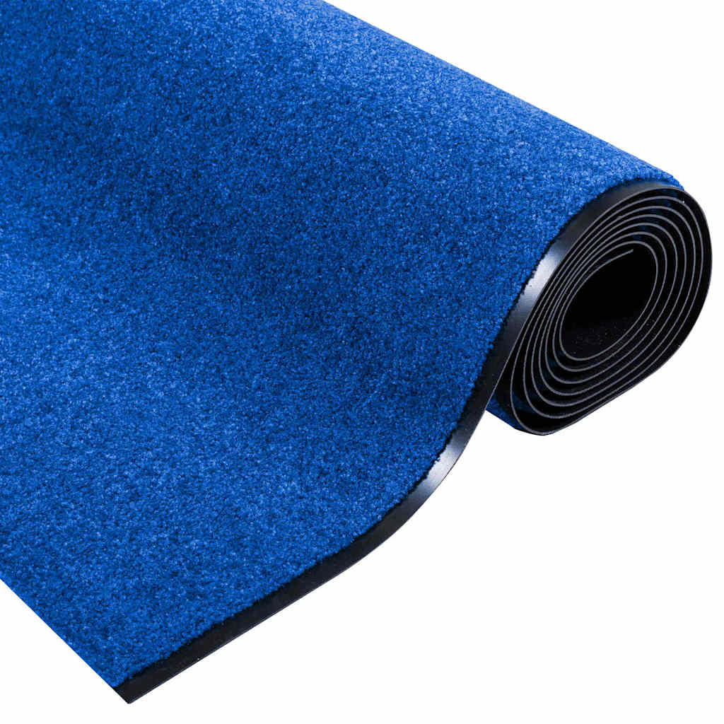 vidaXL Dywanik wejściowy Niebieski i Czarny 120 x 400 cm 100% poliamid