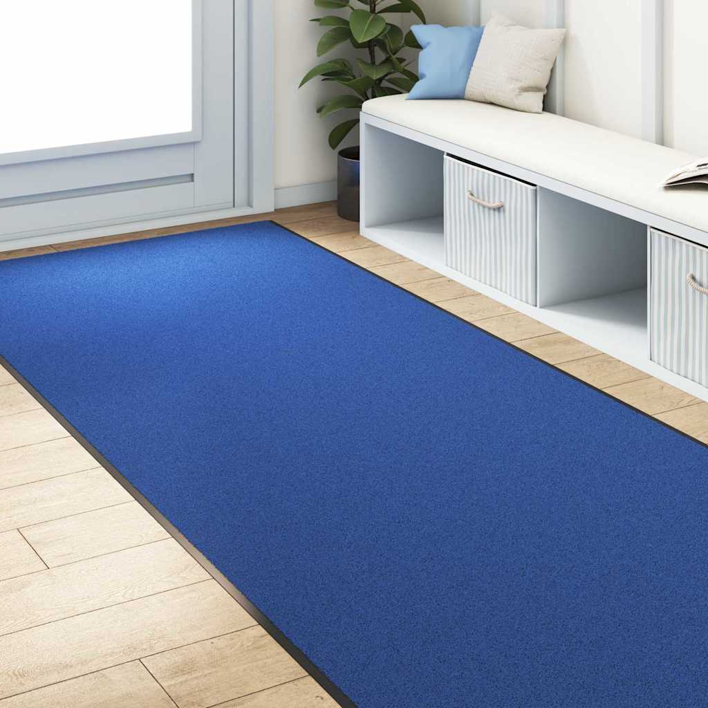 vidaXL Dywanik wejściowy Niebieski i Czarny 120 x 400 cm 100% poliamid