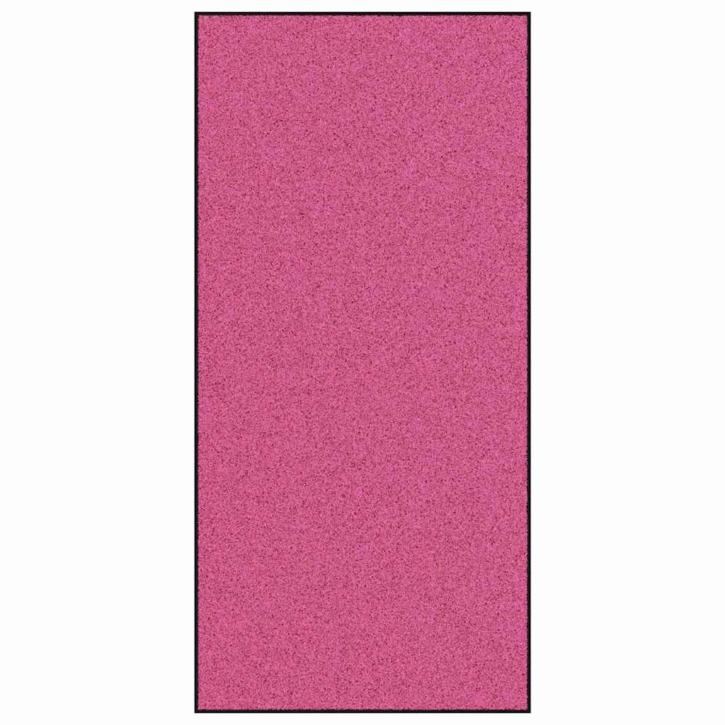 vidaXL Dywanik wejściowy Różowy i czarny 120 x 250 cm 100% poliamid