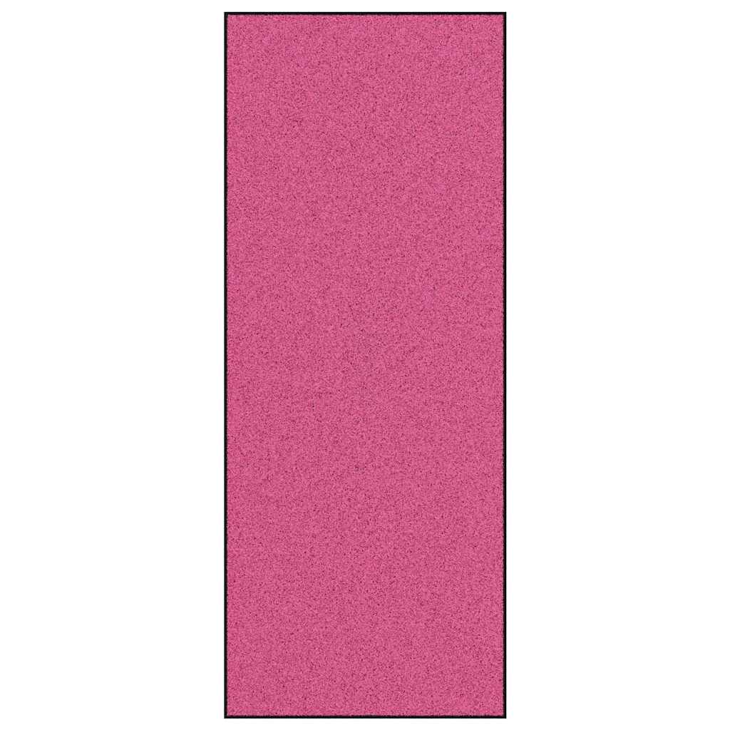 vidaXL Dywanik wejściowy Różowy i czarny 120 x 300 cm 100% poliamid