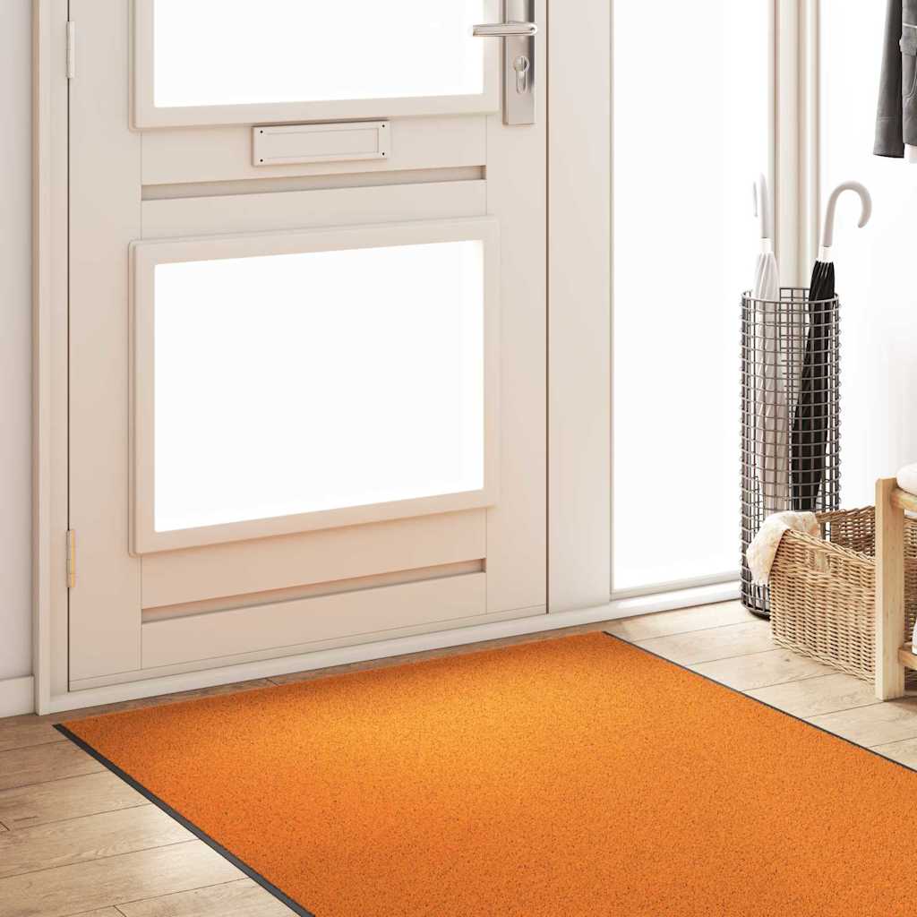 vidaXL Dywanik wejściowy Inny Pomarańczowy i Czarny 120 x 350 cm
