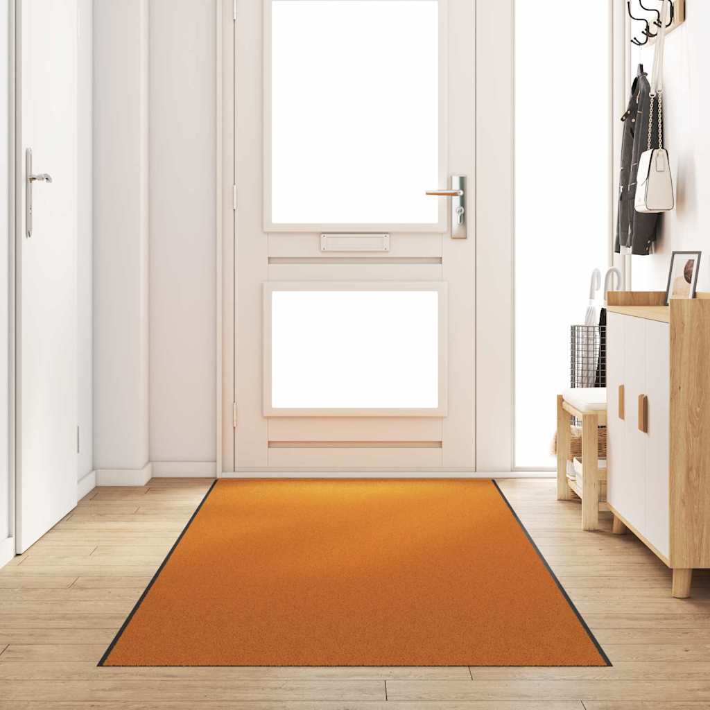 vidaXL Dywanik wejściowy Inny Pomarańczowy i Czarny 120 x 350 cm