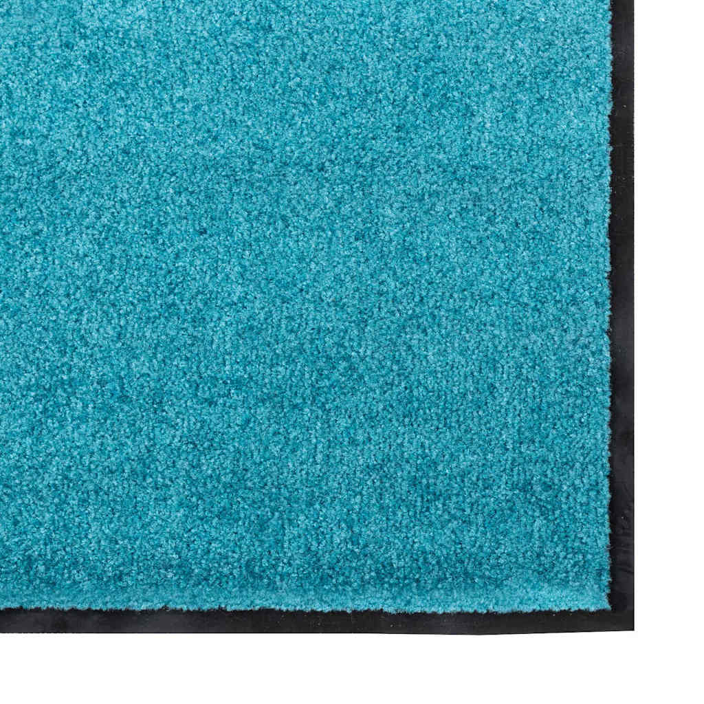 vidaXL Dywanik wejściowy Cyan i Czarny 120 x 250 cm Poliamid i PVC