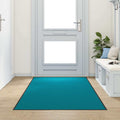 vidaXL Dywanik wejściowy Cyan i Czarny 120 x 300 cm 100% poliamid