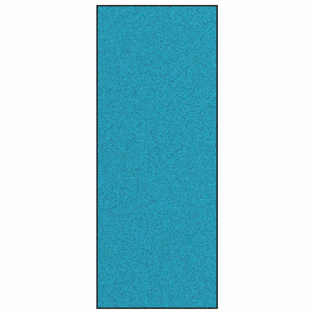 vidaXL Dywanik wejściowy Cyan i Czarny 120 x 300 cm 100% poliamid