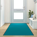 vidaXL Dywanik wejściowy Cyan i Czarny 120 x 350 cm 100% poliamid