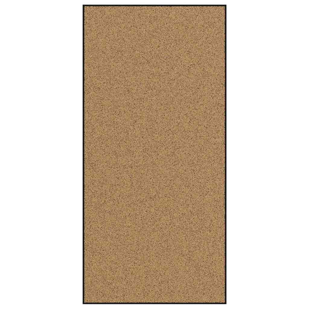 vidaXL Dywanik wejściowy Kremowy i czarny 120 x 250 cm Poliamid i PVC