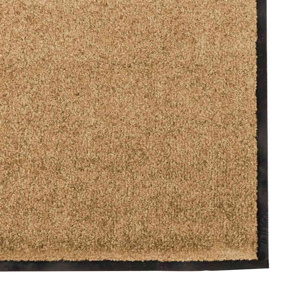 vidaXL Dywanik wejściowy Kremowy i czarny 120 x 300 cm Poliamid i PVC