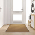 vidaXL Dywanik wejściowy Kremowy i czarny 120 x 300 cm Poliamid i PVC