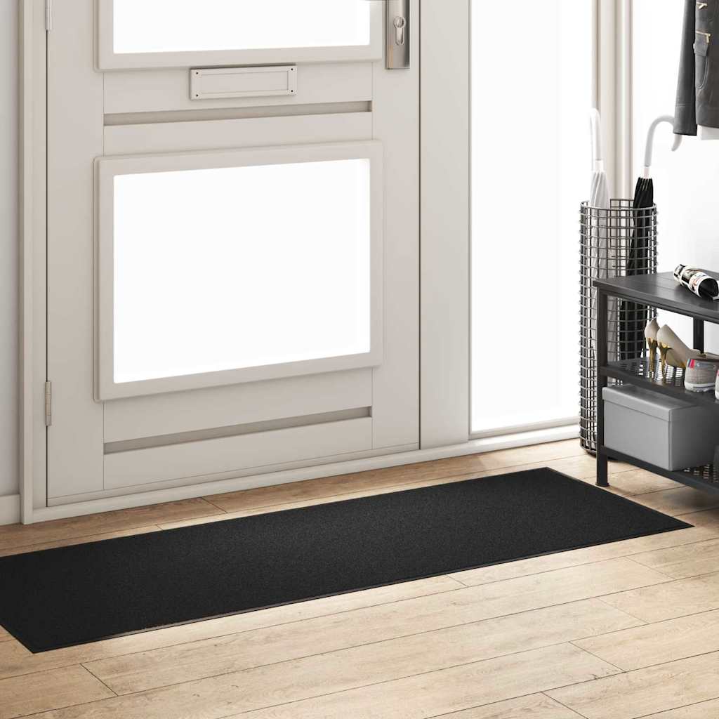 vidaXL Dywanik wejściowy Czarny 60 x 180 cm 100% poliamid