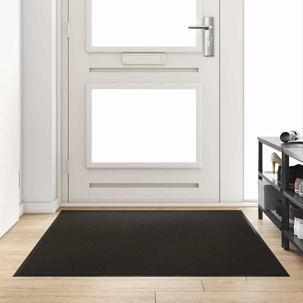 vidaXL Dywanik wejściowy Czarny 120 x 180 cm 100% poliamid