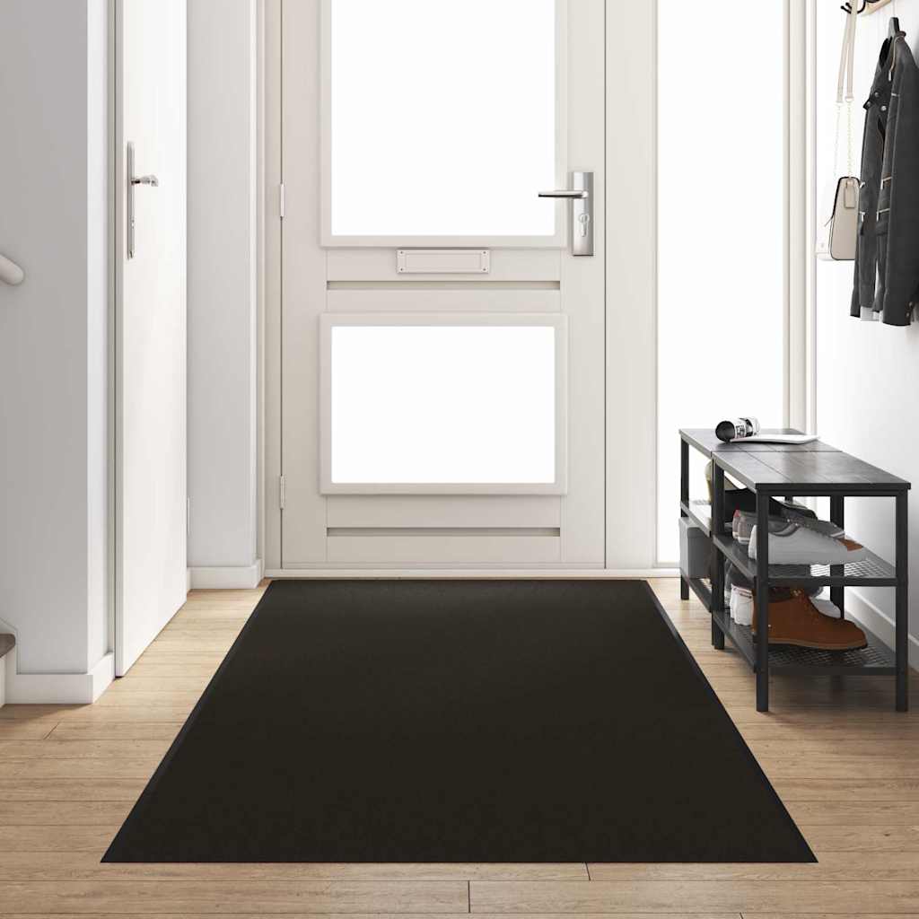 vidaXL Dywanik wejściowy Czarny 120 x 400 cm 100% poliamid