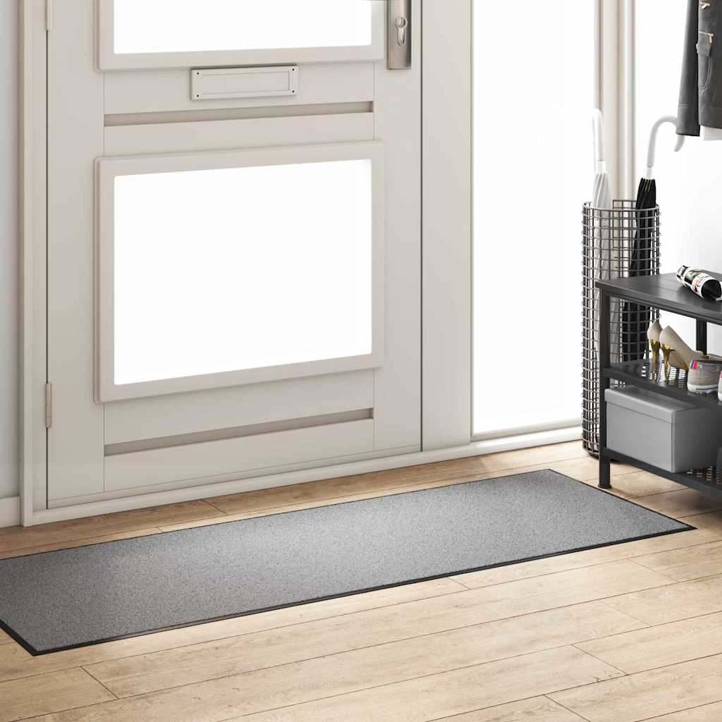 vidaXL Dywanik wejściowy Szary i czarny 60 x 180 cm 100% poliamid