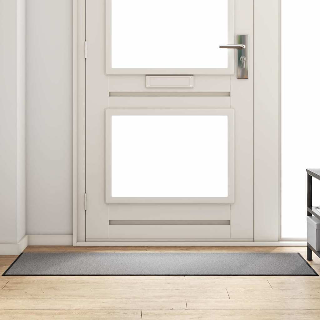 vidaXL Dywanik wejściowy Szary i czarny 60 x 180 cm 100% poliamid