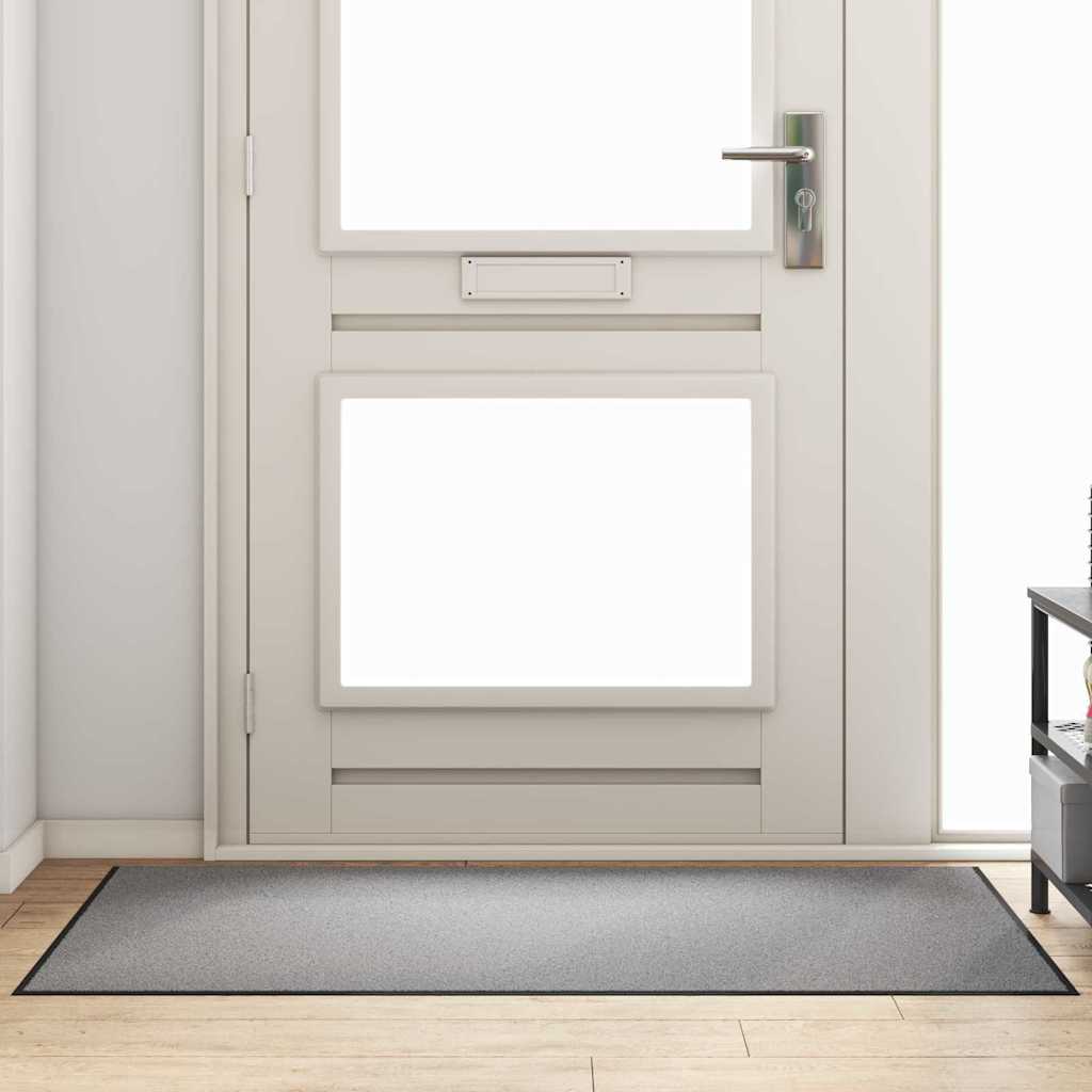 vidaXL Dywanik wejściowy Szary i czarny 90 x 150 cm 100% poliamid