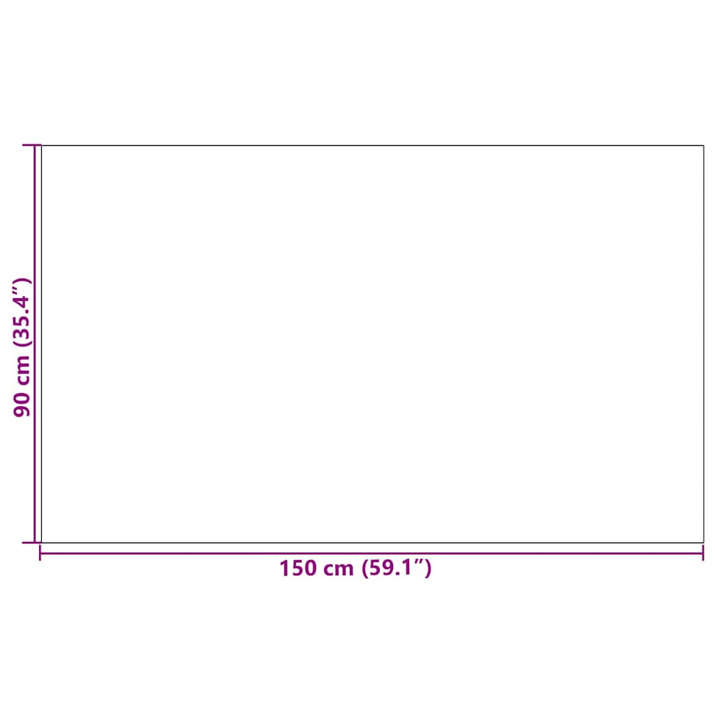 vidaXL Dywanik wejściowy Szary i czarny 90 x 150 cm 100% poliamid