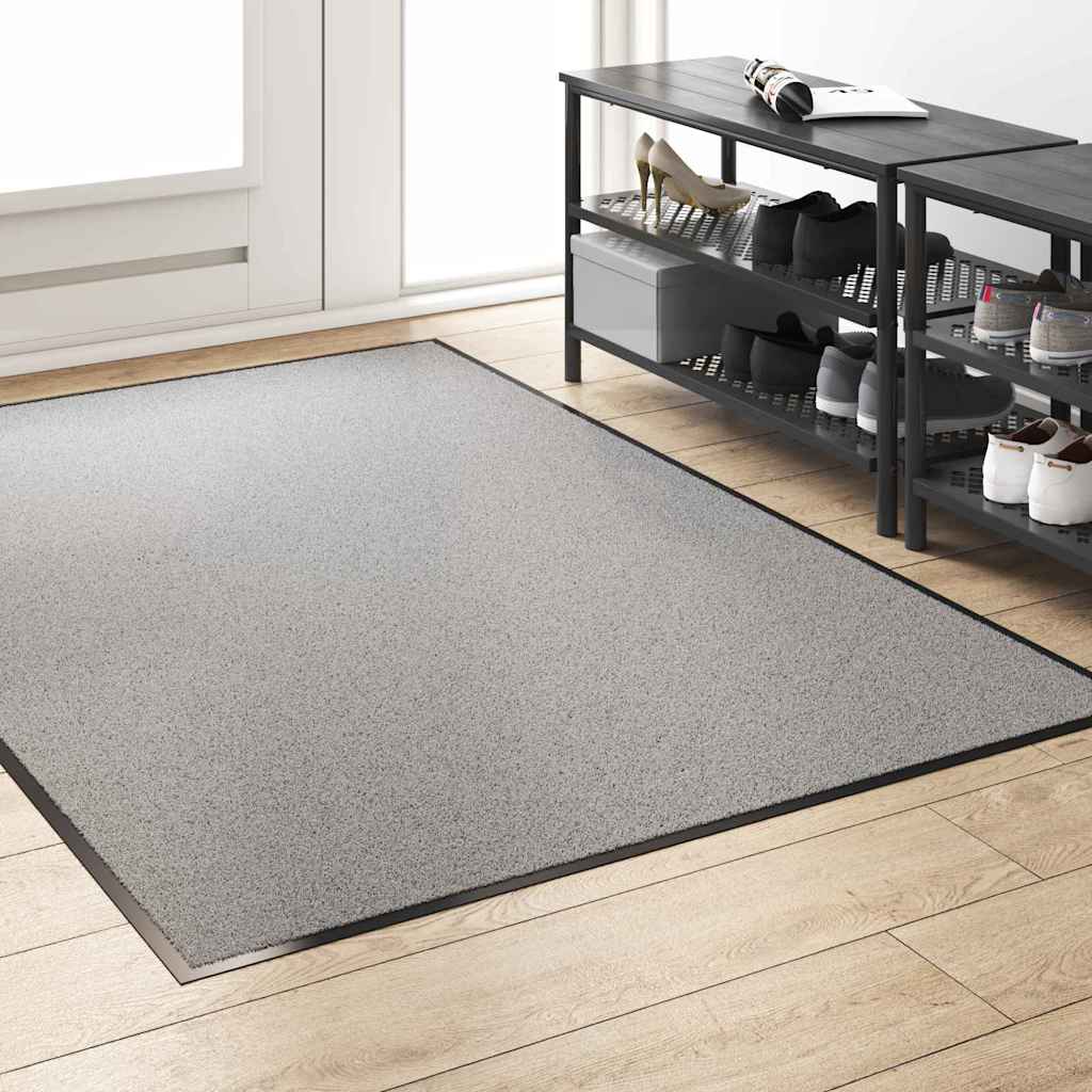 vidaXL Dywanik wejściowy Szary i czarny 120 x 180 cm 100% poliamid