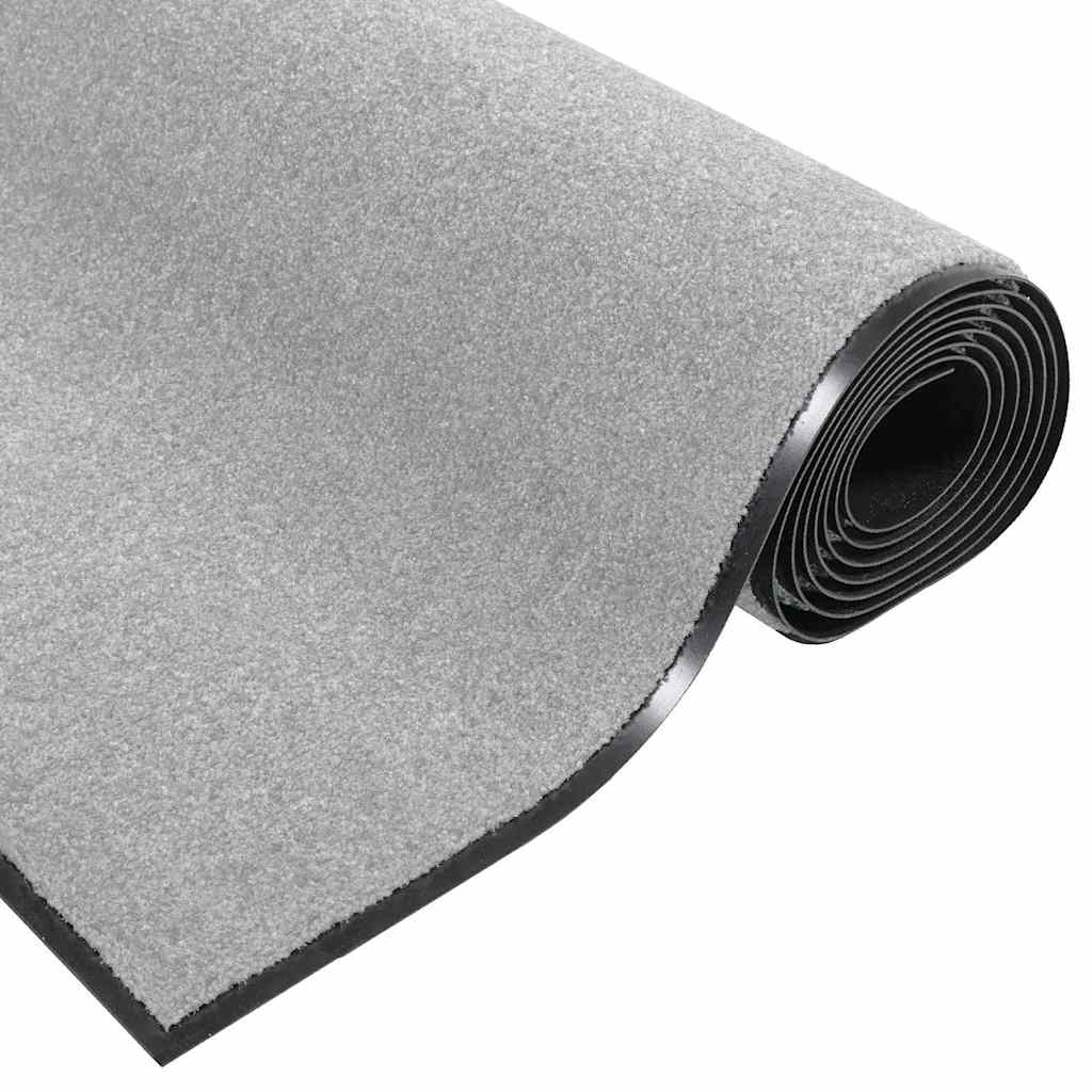 vidaXL Dywanik wejściowy Szary i czarny 120 x 250 cm 100% poliamid