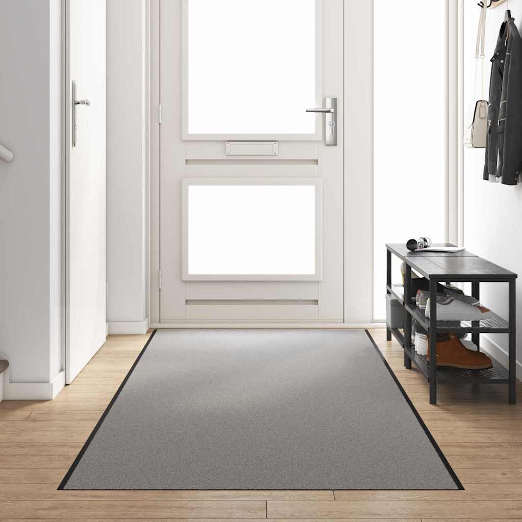 vidaXL Dywanik wejściowy Szary i czarny 120 x 350 cm 100% poliamid