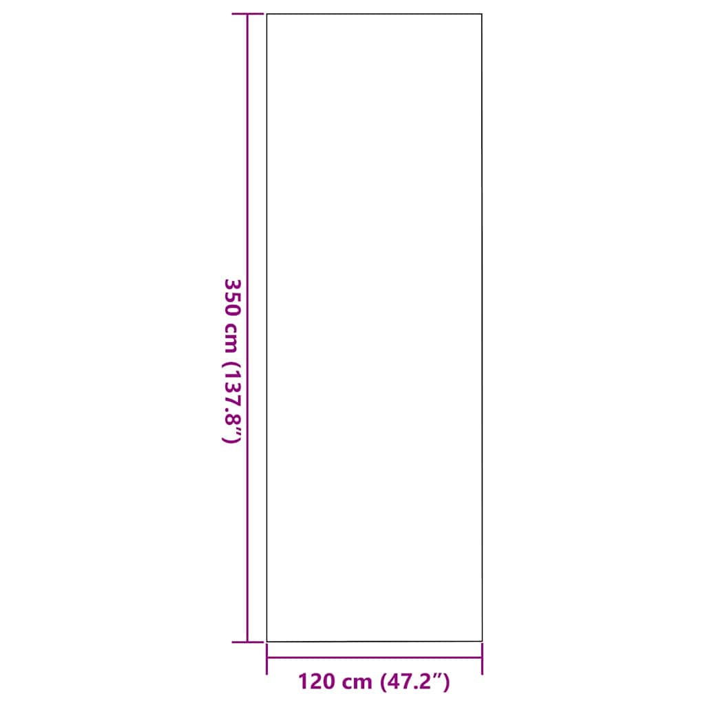 vidaXL Dywanik wejściowy Szary i czarny 120 x 350 cm 100% poliamid