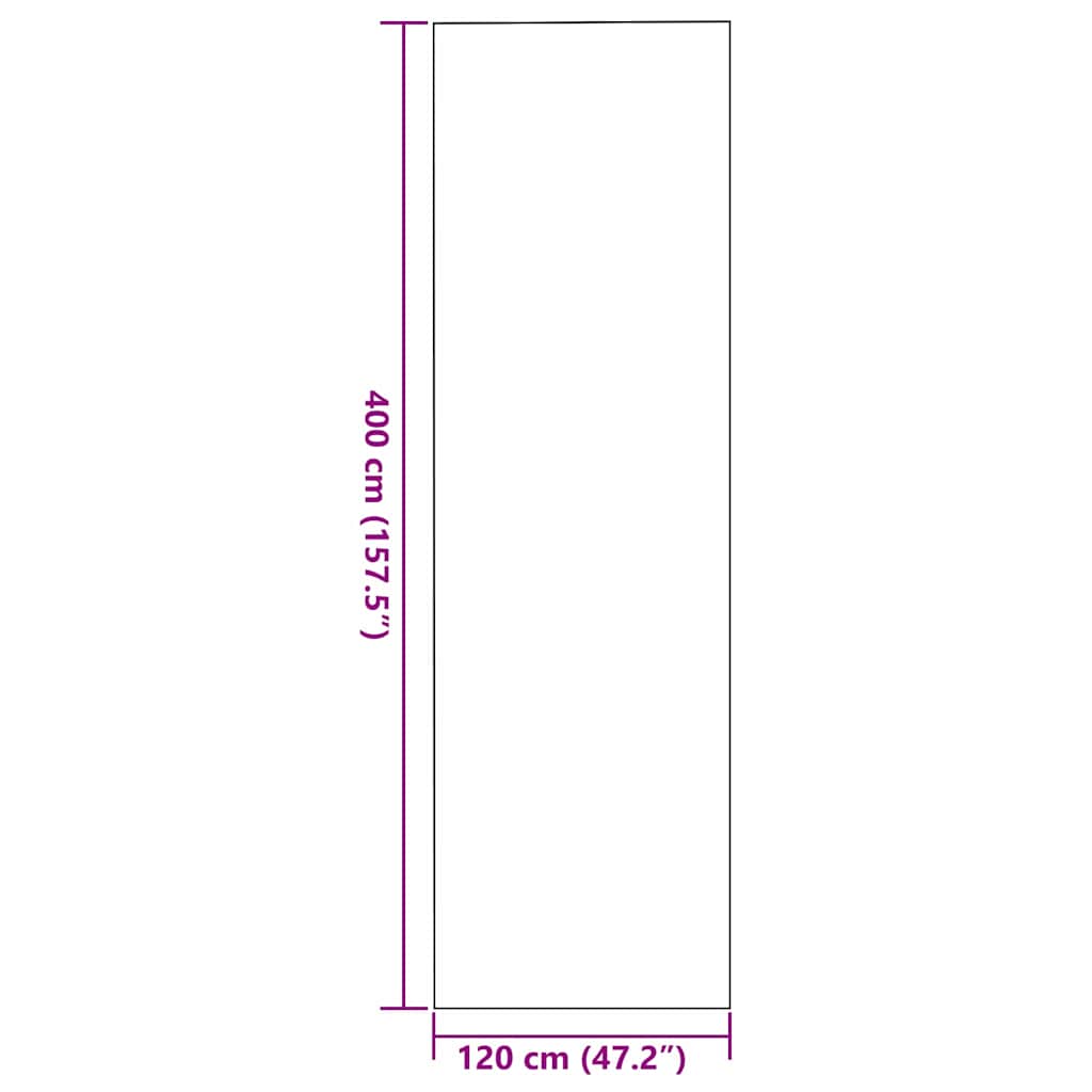 vidaXL Dywanik wejściowy Szary i czarny 120 x 400 cm 100% poliamid