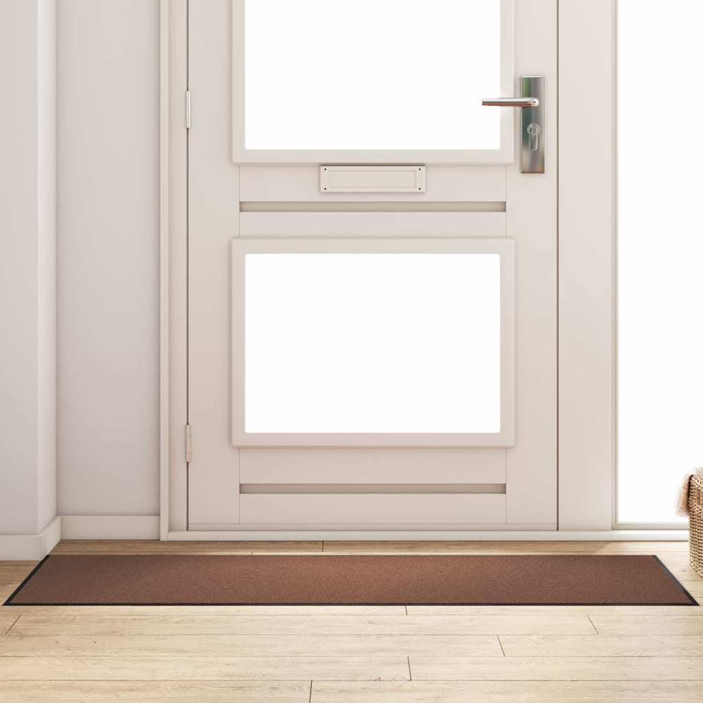 vidaXL Dywanik wejściowy Brązowy i czarny 60 x 180 cm 100% poliamid