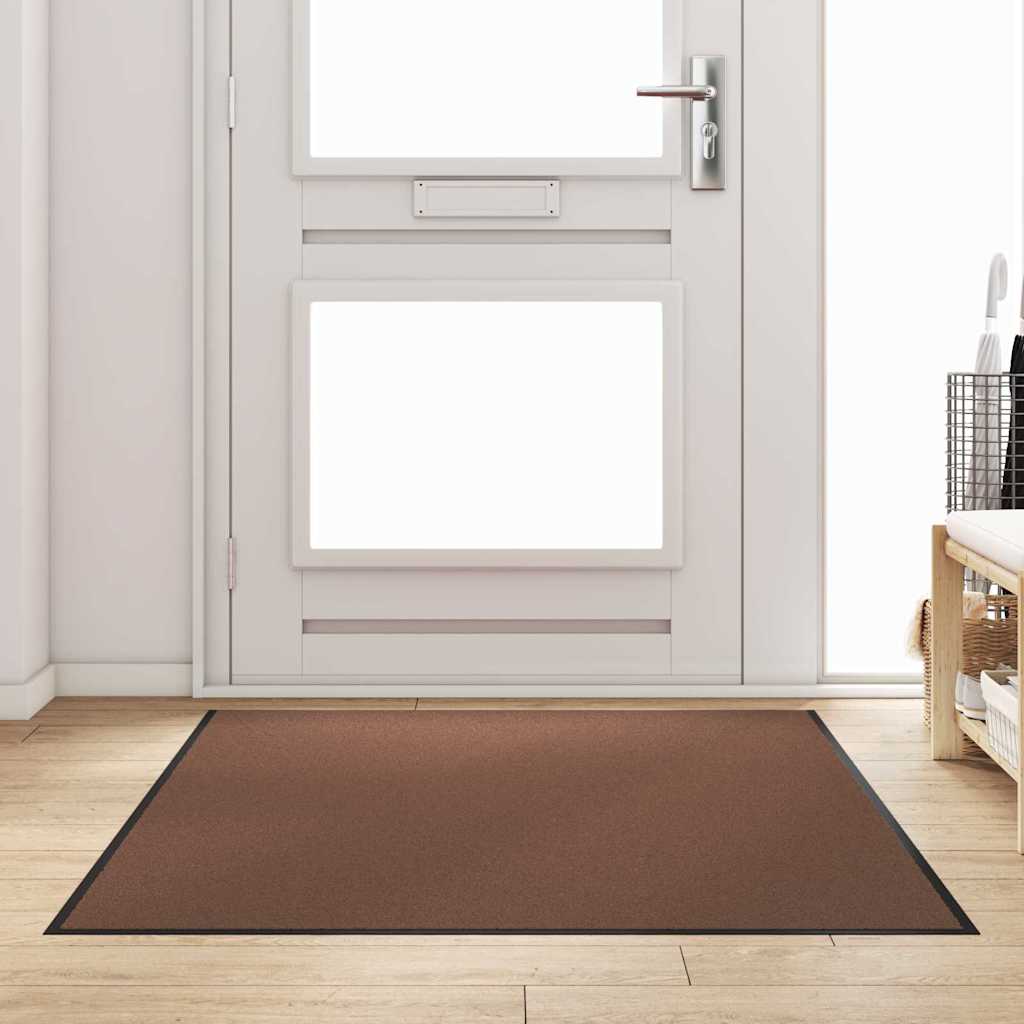 vidaXL Dywanik wejściowy Brązowy i czarny 120 x 180 cm 100% poliamid